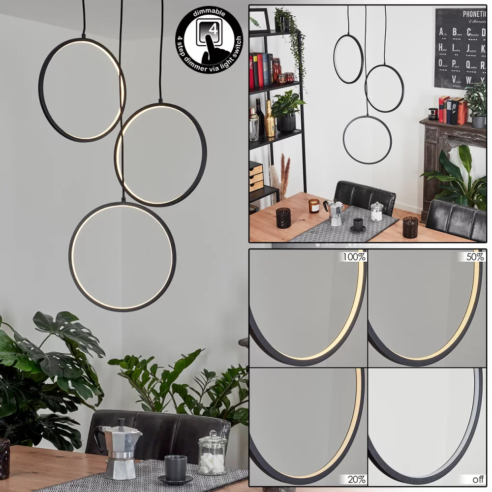 Suspension RING-Triple BLACK
