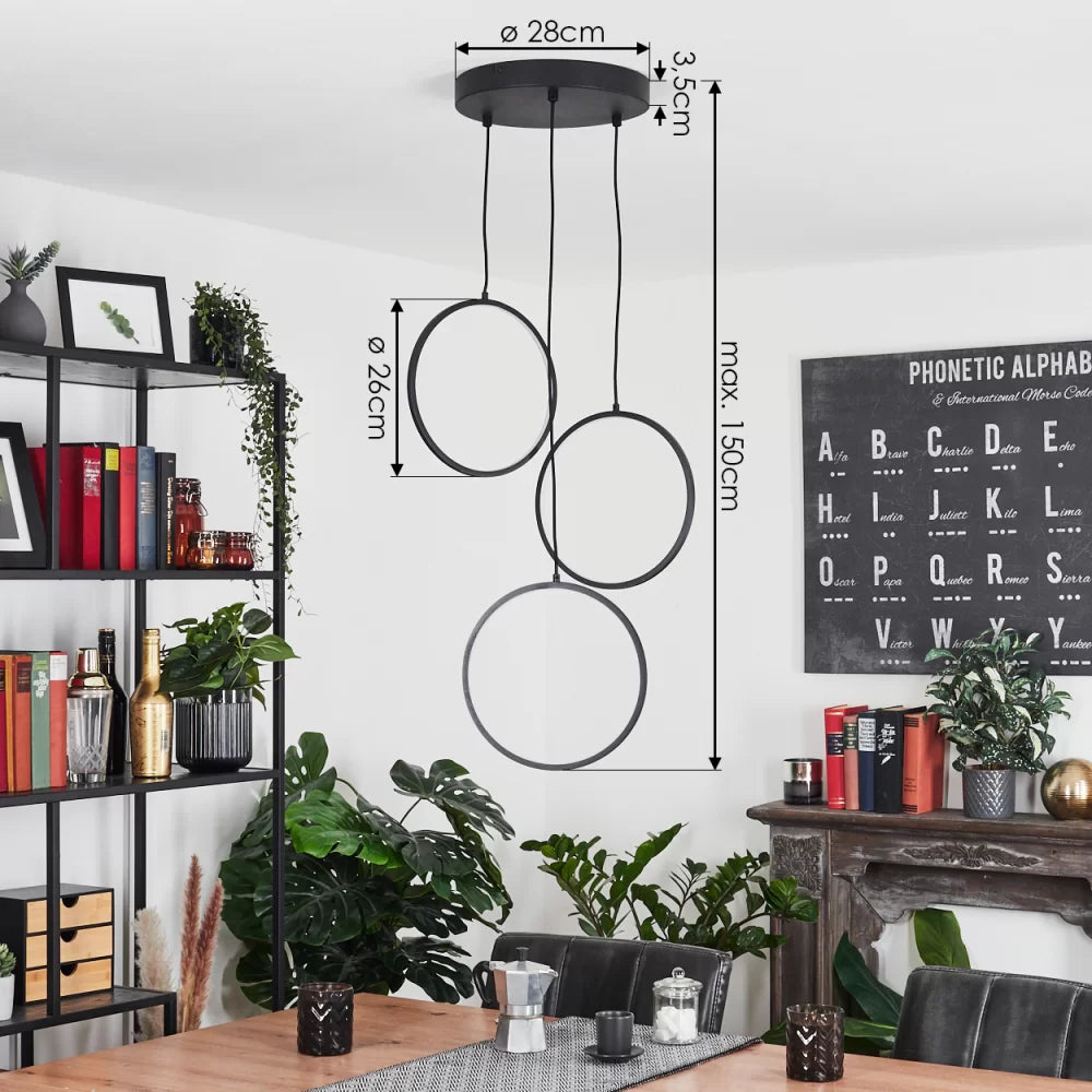 Suspension RING-Triple BLACK