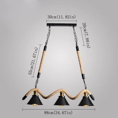 Suspension CLARA corde triple