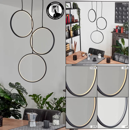 Suspension RING-Triple BLACK
