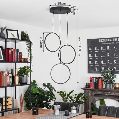 Suspension RING-Triple BLACK