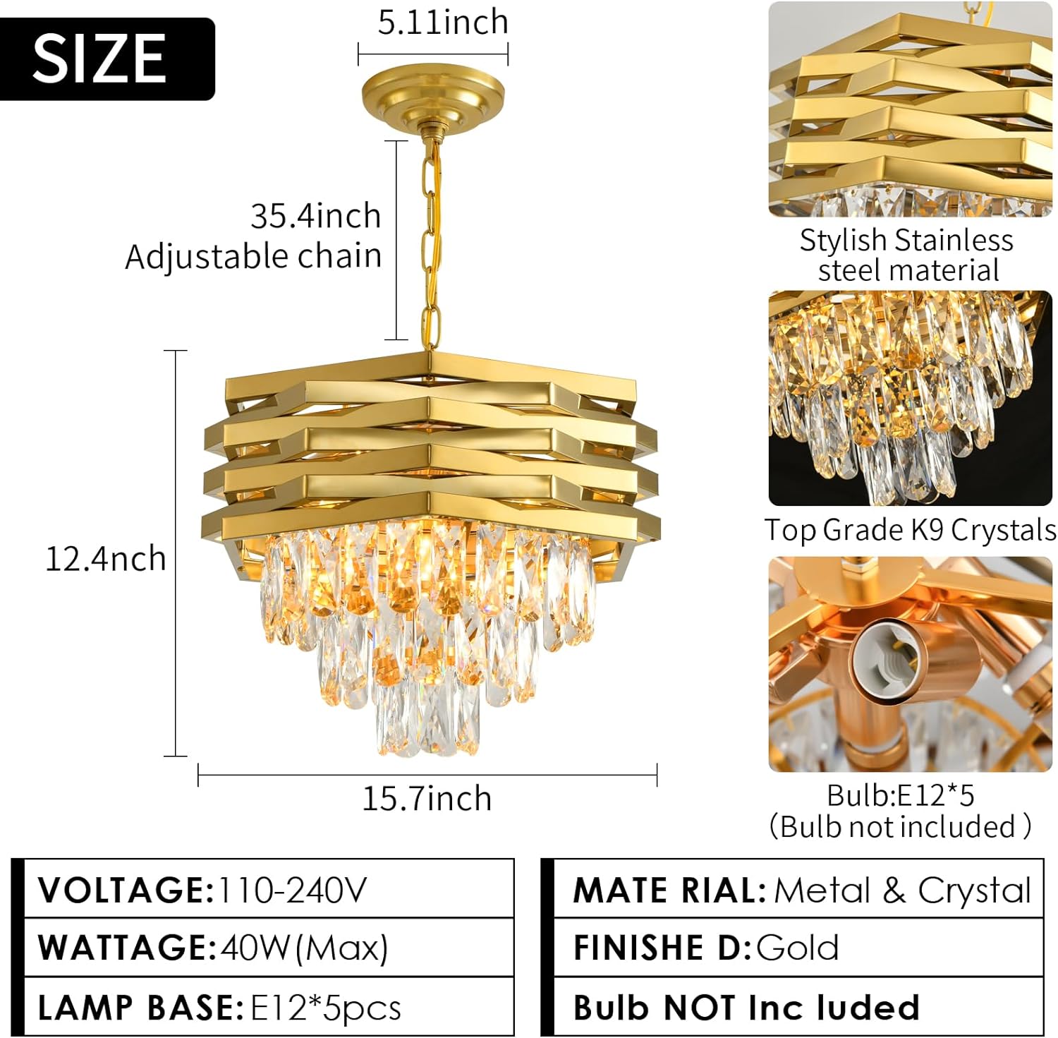 Lustre RIYAD Gold