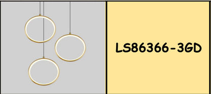 Suspension RING-Triple GOLD