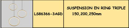 Suspension RING-Triple GOLD