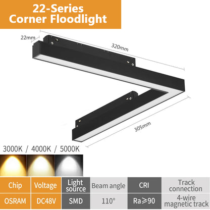 Spot LED ANGLE pour rail magnétique