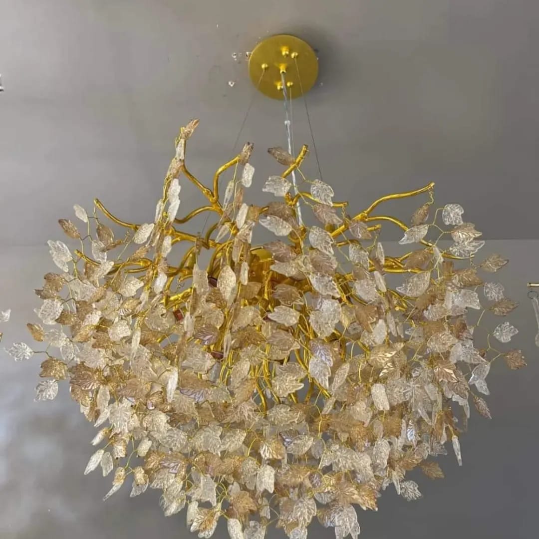 Lustre LUCIA cristal feuille