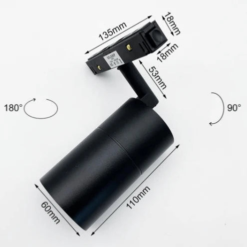 Projecteur LED pour rail magnétique